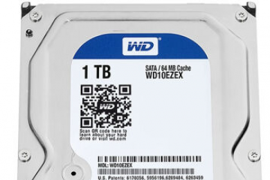 西部数据(WD)蓝盘 1TB SATA6Gb/s 7200转64M 台式机硬盘(WD10EZEX)